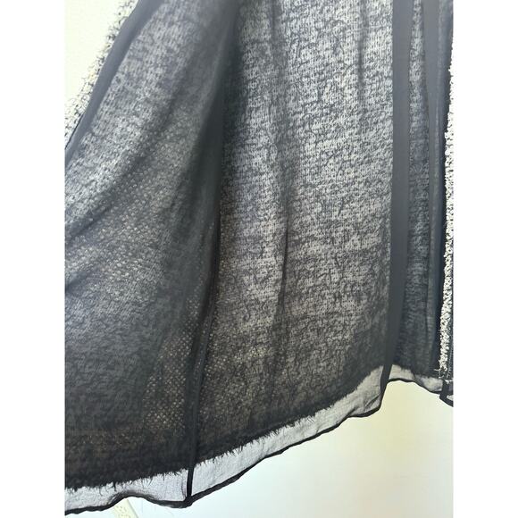 Zara Knit Open Front Unstructured Cardigan Sweater Black Women's Size Small - Picture 4 of 5